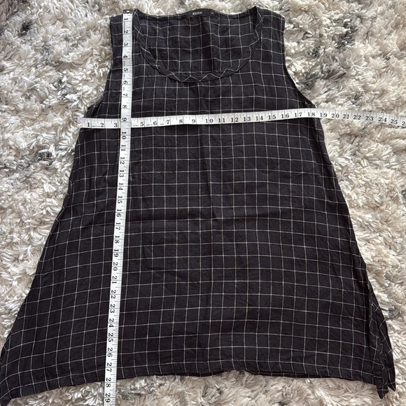 RALSTON Linen Plaid Asymmetrical Tunic Top Size Small - Picture 4 of 8